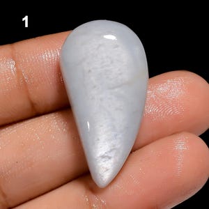 Cabochon de pierre de lune blanche naturelle, pierre de lune, cristal de pierre de lune blanche, pierre précieuse en vrac, pierre de fabrication de bijoux (pierre comme sur la photo