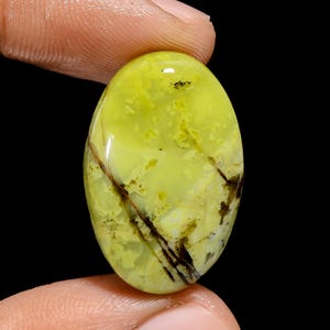 Cabochon di opale verde Pietra preziosa sciolta Pietra opale verde Pietra lucidata su entrambi i lati Pietra opale verde con retro piatto Pietra preziosa come da immagine