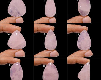 Natural Rose Quartz Cabochon Loose Gemstone Mix Shape Beautiful Pink Crystal Gemstone For Making Jewelry ( Stone As Picture