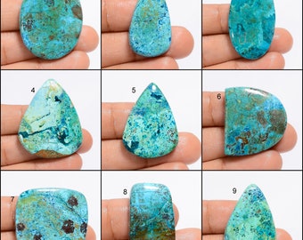 Very Beautiful And Attractive Chrysocolla Gemstone, Loose Cabochon, Gift For Her, Wire Wrapping, Healing crystal Raw Material Jewelry making