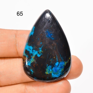 Pietra preziosa di azzurrite naturale, pietra cabochon di azzurrite, cristallo di azzurrite lucidato a specchio