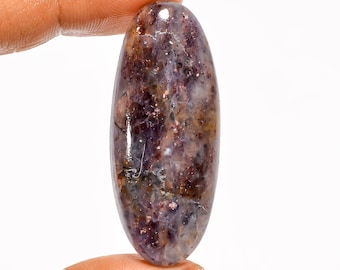 Natural Iolite Sunstone Cabochon Flat Back Polished Iolite Sunstone 50X20X8 mm Size