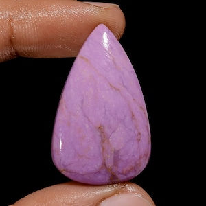 Natural Phosphosiderite Cabochon Pink Pear Crystal Phosphosiderite Gemstone 34X21X5 mm Size 28 Carat Pink Stone