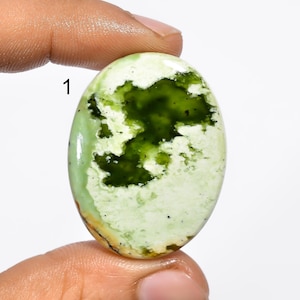 Chrome Chalcedony Cabochon, Loose Gemstone, Natural Chrome Chalcedony Gemstone Cab&#39;s Wire Wrapping Material Flat Back Stone