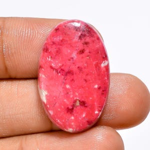 Cabochon di tulite rosa naturale, entrambi i lati lucidati, cristallo rosa, pietra di tulite rosa, dimensioni 26X17X5 mm