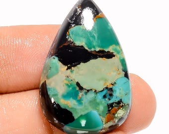 マルチターコイズカボションフラットバックターコイズマルチブラック