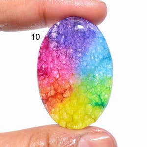 Cabujón de cuarzo solar arcoíris, piedra preciosa suelta, hermosa piedra preciosa de cuarzo solar multicolor para hacer joyas, piedra como la de la imagen