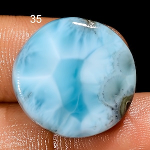 Cabochon de larimar naturel, pierres précieuses en vrac, bijoux en fil de pierres précieuses de larimar, pierre de larimar en cristal de Heling pour la fabrication de bijoux