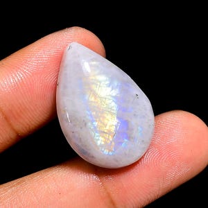 Cabochão de pedra da lua arco-íris, pedra preciosa solta, pedra da lua de fogo azul, fabricação de joias, joias soltas, pedra de cristal (pedra como imagem)