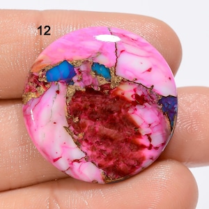 Cabochon di turchese ostrica naturale, pietra preziosa sciolta di turchese ostrica, bellissima pietra preziosa di turchese ostrica spinosa, cabochon liscio (uguale all'immagine)