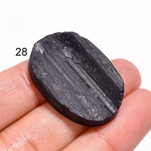 Pietra preziosa di tormalina nera naturale di qualità superiore AAA+, cabochon di qualità superiore, pietra preziosa sfusa per gioielli, gioielli in argento, regalo per lei