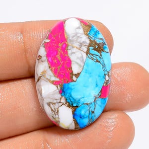 Barbe à papa turquoise forme cercle barbe à papa cristal turquoise 30 x 20 x 6 mm taille bonbon pierre