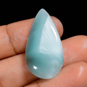 Cabochão de Hemimorfita com parte traseira plana Cristal de Hemimorfita polido 30X15X4 mm Tamanho Pedra de Hemimorfita