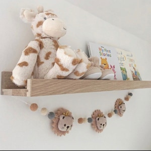 Larry Lion wall Garland - Safari nursery - wall decor- shelf decor- nursery decor- garland- wall hanging - Safari