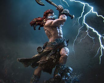 Ivar The Runic Warrior by Nerikson | Unpainted Resin Miniature for DnD RPG Tabletop