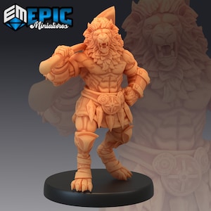 Tabaxi Lion Warrior by Epic Miniatures - Last Rebellion