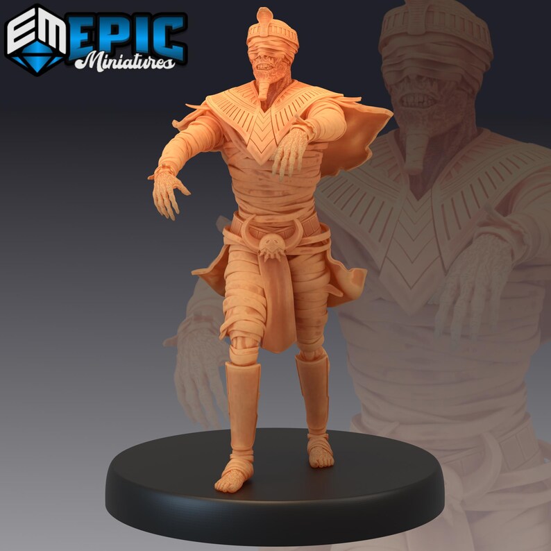 Black Pharaoh / Mummy / Gug | Ruins of Madness | Unpainted Resin Miniature for DnD RPG Tabletop 5