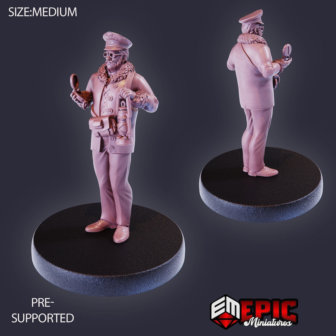 Mini Train Conductor Train Conductor - Steam Constructs | Unpainted Resin Miniature for Dnd ...