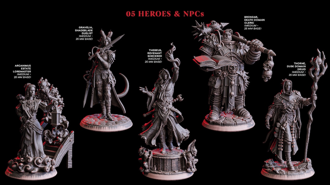 Heroes | Spectral Reckoning | Unpainted Resin Miniature for Dnd RPG ...
