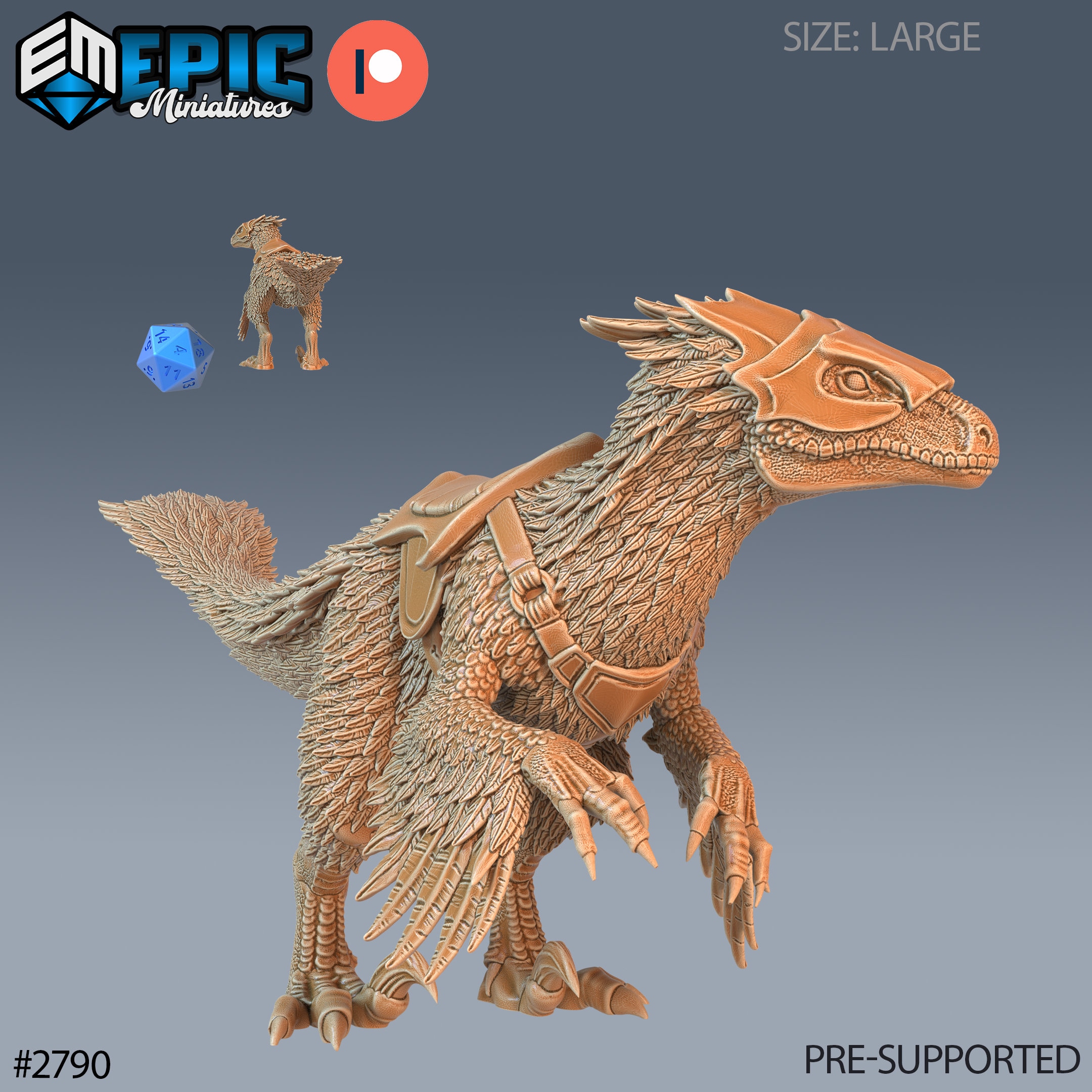 Feathered Raptor - Reptiles of War | Unpainted Resin Miniature for Dnd ...
