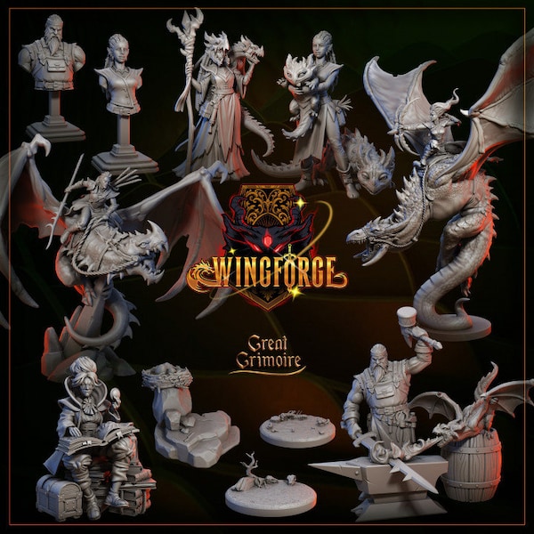 Wingforge | Unpainted Resin Miniature for DnD RPG Tabletop