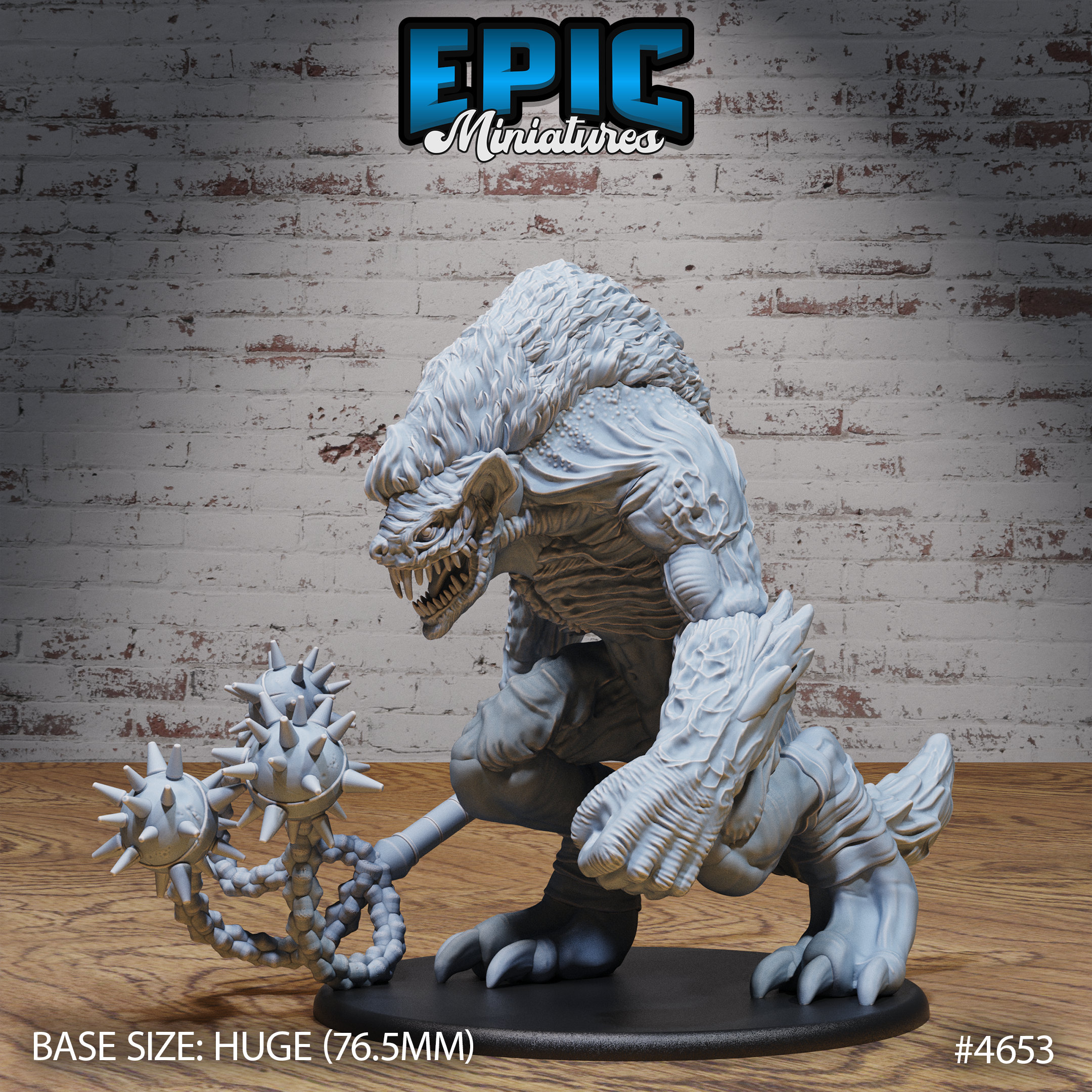 Demon Lord Yeenoghu - Beast Hunt | Unpainted Resin Miniature for