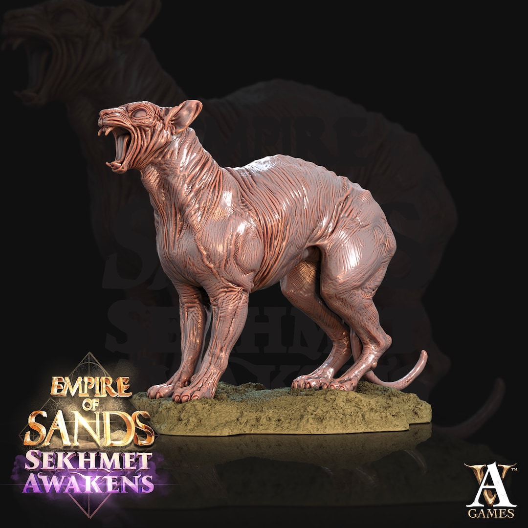 Sphinx Cat | Empire of Sands | Unpainted Resin Miniature for Dnd RPG ...