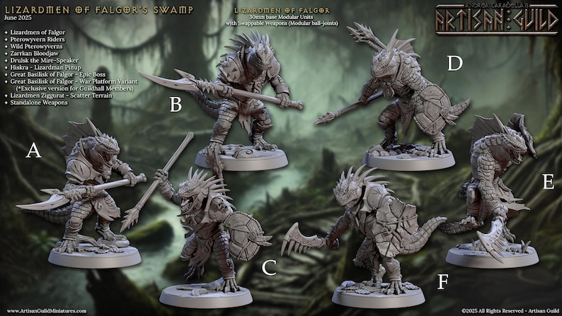 Lizardmen of Falgor's Swamp by Artisan Guild - Etsy
