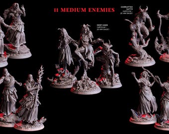 Medium Enemies  | Devil's Offspring | Unpainted Resin Miniature for DnD RPG Tabletop
