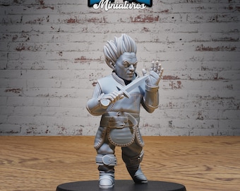 Halfling Rogue  - Demonic Guild | Unpainted Resin Miniature for DnD RPG Tabletop