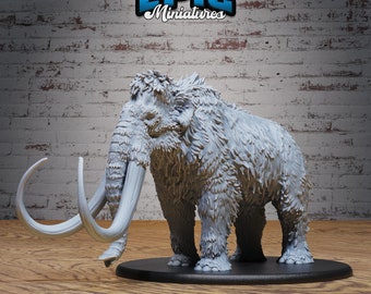 Mammoth  | Ice Age Madness | Unpainted Resin Miniature for DnD RPG Tabletop