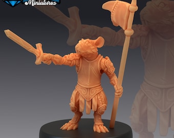 Ratfolk  - Rodent Wars | Unpainted Resin Miniature for DnD RPG Tabletop