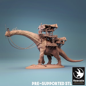 Brachiosaurus Caravan by Rescale Miniatures - Dynotopia| D&D | Dungeons Dragons | Pathfinder | Wargaming | TTRPG | RPG