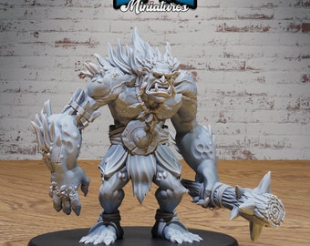 Savage Troll  | Savage Attack | Unpainted Resin Miniature for DnD RPG Tabletop