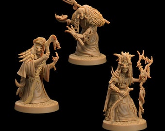 Swamp Hags by Dragon Trappers Lodge - Myconids | Unpainted Resin Miniature for DnD RPG Tabletop
