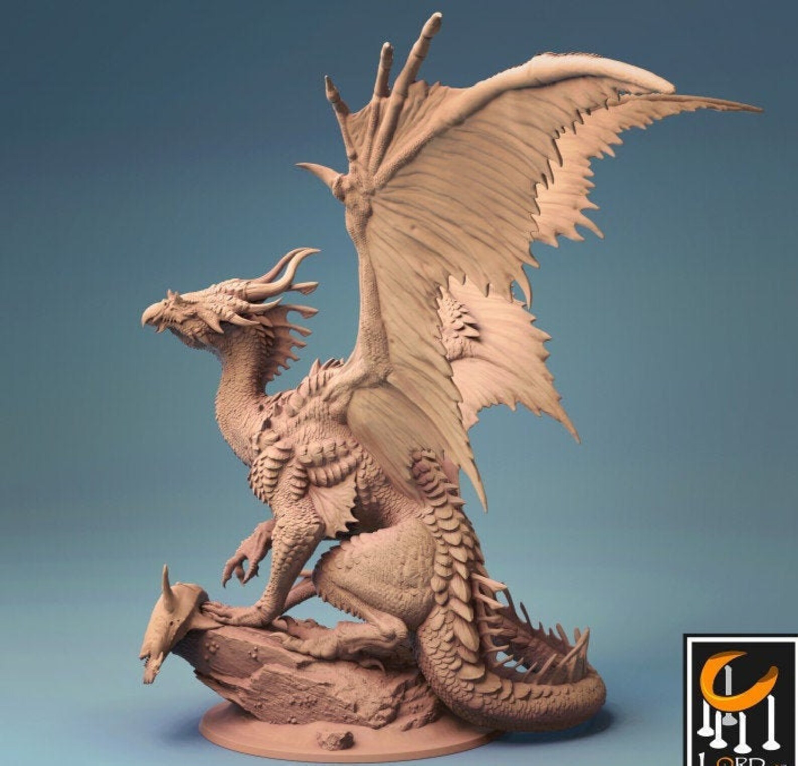 Bronze Dragon by Lord of the Print Dungeons & Dragons Etsy