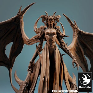Demon Queen by Rescale Miniatures| D&D | Dungeons Dragons | Pathfinder | Wargaming | TTRPG | RPG