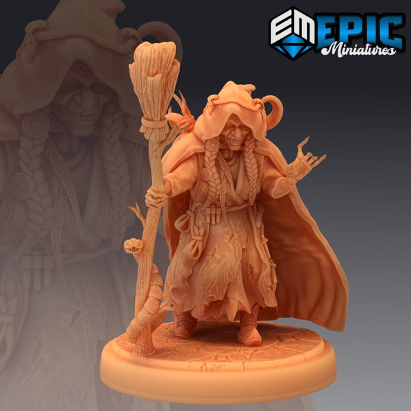 Baba Yaga  - Fey Woods | Unpainted Resin Miniature for DnD RPG Tabletop