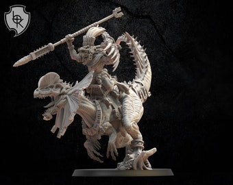 Saurian General on Dilophosaurus by The Lost Kingdom Miniatures - Saurian Ancients