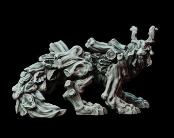 Forest Wolf by Printed Obsession | Unpainted Resin Miniature for DnD RPG Tabletop