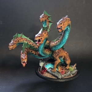 Hydra by Rescale Miniatures| D&D | Dungeons Dragons | Pathfinder | Wargaming | TTRPG | RPG