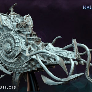 Nautiloid Airship by Archvillain Games | Descent into Madness| D&D | Dungeons Dragons | Pathfinder | Wargaming | TTRPG | RPG