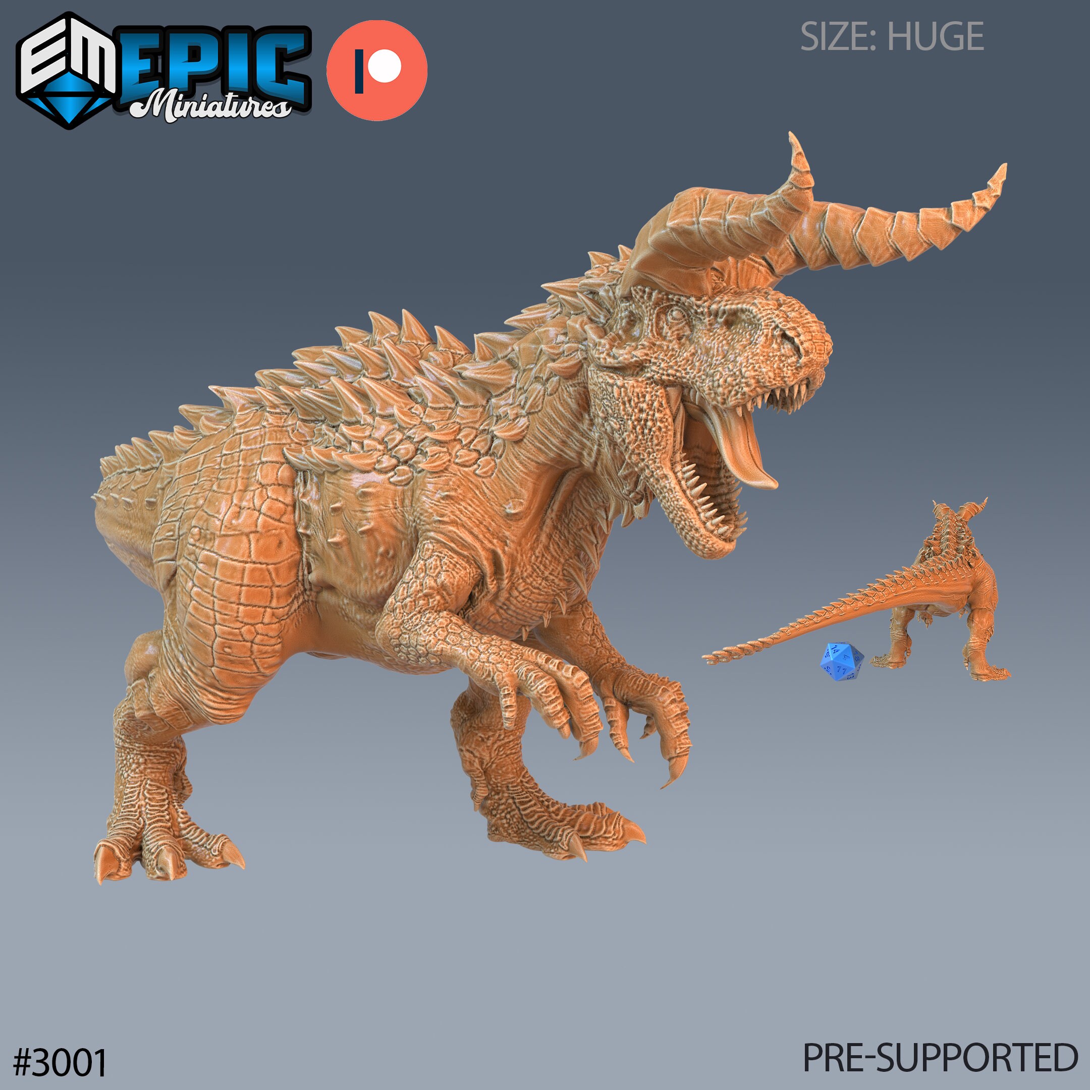 Carnotaurus | Jurassic Encounters | Unpainted Resin Miniature for