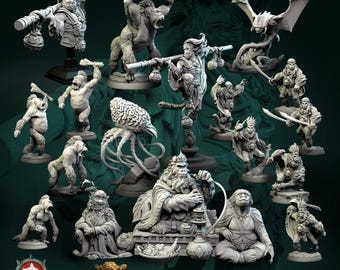 Monkey Valley  | Unpainted Resin Miniature for DnD RPG Tabletop