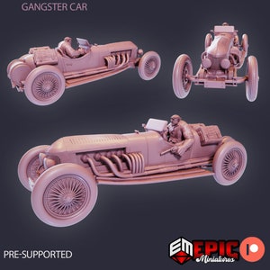 Gangster Car  - City of Dreams | Unpainted Resin Miniature for DnD RPG Tabletop