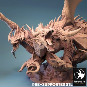 Tiamat Miniature by Rescale Miniatures| D&D | Dungeons Dragons | Pathfinder | Wargaming | TTRPG | RPG
