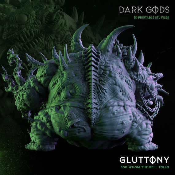 Gluttony by Dark Gods | Unpainted Resin Miniature for Dnd RPG