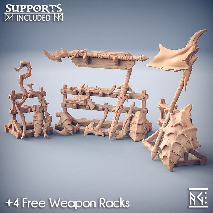 Weapons Racks - Scourgelands | Unpainted Resin Miniature for Dnd RPG ...