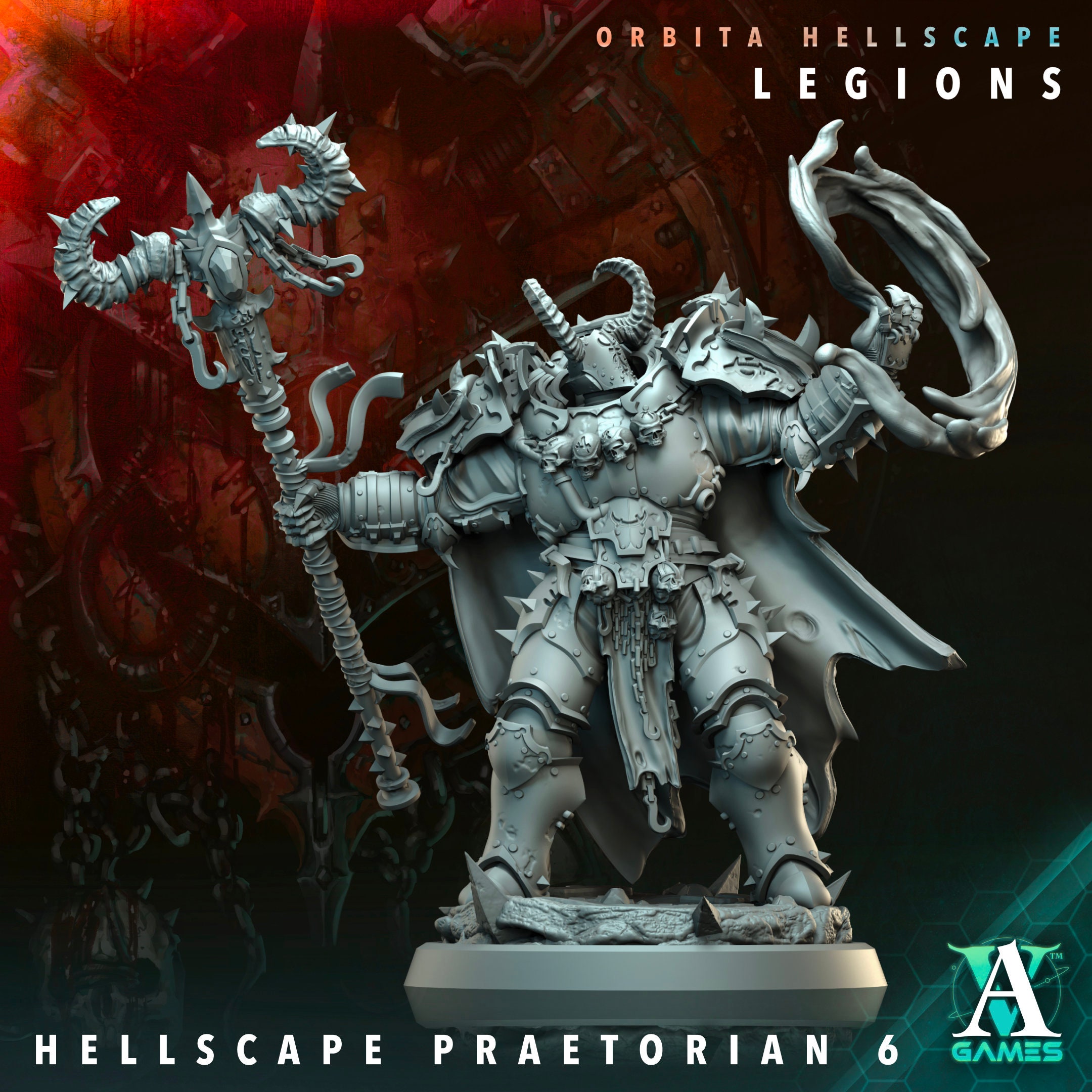 Tabletop Hellscape Hellscape Praetorian | Orbita Hellscape | Unpainted Resin Miniature for ...
