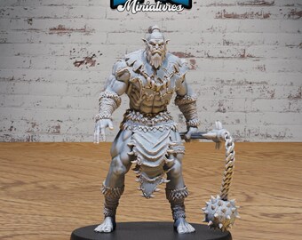 Orc Warrior  | Savage Attack | Unpainted Resin Miniature for DnD RPG Tabletop